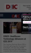 How dicardiology.com looks like on a mobile device such as an iPhone.