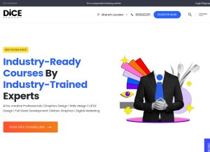 How dice-academy.com looks like on a tablet such as an iPad.