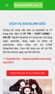 How dichvubacklink.com.vn looks like on a mobile device such as an iPhone.