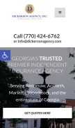 How dickersonagency.com looks like on a mobile device such as an iPhone.