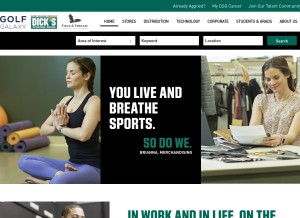 How dickssportinggoods.jobs looks like on a tablet such as an iPad.