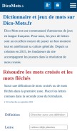 How dico-mots.fr looks like on a mobile device such as an iPhone.