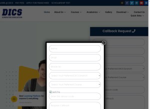 How dicsindia.in looks like on a tablet such as an iPad.