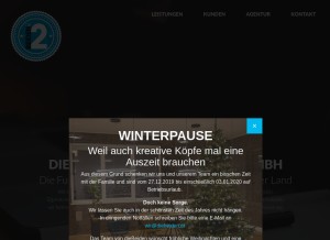 How diebeiden.at looks like on a tablet such as an iPad.