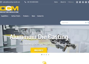 How diecasting-mould.com looks like on a tablet such as an iPad.