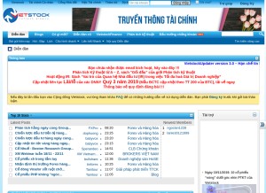 How diendanchungkhoan.vn looks like on a tablet such as an iPad.