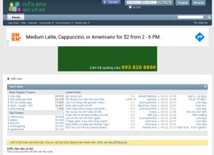 How diendanmevabe.com looks like on a tablet such as an iPad.