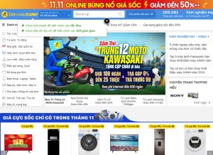 How dienmayxanh.com looks like on a tablet such as an iPad.