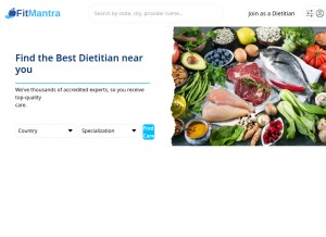 How diet.mantrafit.co looks like on a tablet such as an iPad.