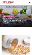 How dietsbazar.com looks like on a mobile device such as an iPhone.