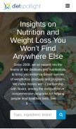 How dietspotlight.com looks like on a mobile device such as an iPhone.