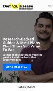 How dietvsdisease.org looks like on a mobile device such as an iPhone.