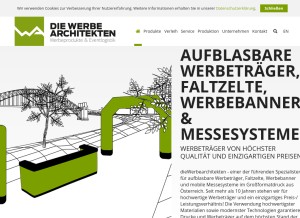 How diewerbearchitekten.com looks like on a tablet such as an iPad.