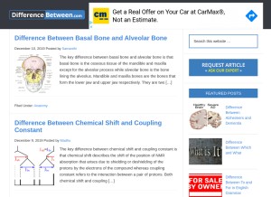 How differencebetween.com looks like on a tablet such as an iPad.