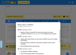 How diffnow.com looks like on a tablet such as an iPad.