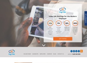 How digi-me.com looks like on a tablet such as an iPad.