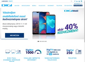 How digi.hu looks like on a tablet such as an iPad.