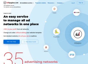 How digiadzone.com looks like on a tablet such as an iPad.