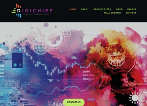 How digichief.com looks like on a tablet such as an iPad.