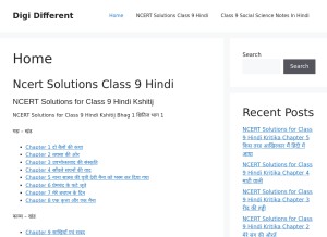 How digidifferent.com looks like on a tablet such as an iPad.