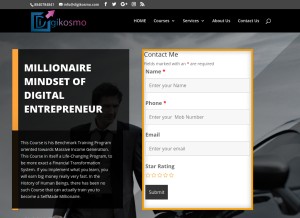 How digikosmo.com looks like on a tablet such as an iPad.