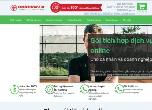 How digipower.vn looks like on a tablet such as an iPad.