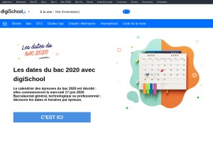How digischool.fr looks like on a tablet such as an iPad.