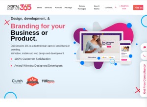How digiservices365.com looks like on a tablet such as an iPad.