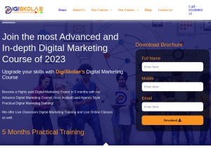 How digiskolae.com looks like on a tablet such as an iPad.