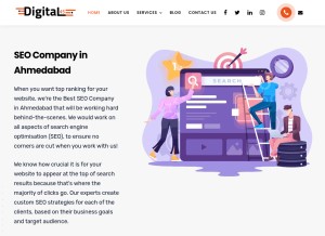 How digital45.in looks like on a tablet such as an iPad.