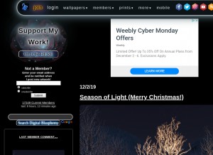 How digitalblasphemy.com looks like on a tablet such as an iPad.