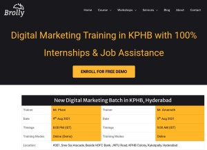 How digitalbrolly.com looks like on a tablet such as an iPad.