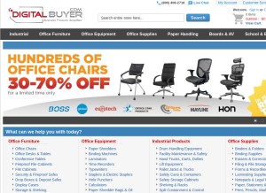 How digitalbuyer.com looks like on a tablet such as an iPad.