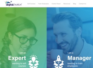 How digitalchalk.com looks like on a tablet such as an iPad.