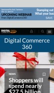 How digitalcommerce360.com looks like on a mobile device such as an iPhone.