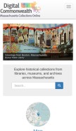 How digitalcommonwealth.org looks like on a mobile device such as an iPhone.
