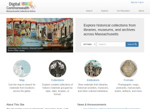 How digitalcommonwealth.org looks like on a tablet such as an iPad.