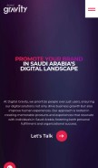 How digitalgravityksa.com looks like on a mobile device such as an iPhone.