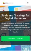 How digitalmarketer.com looks like on a mobile device such as an iPhone.