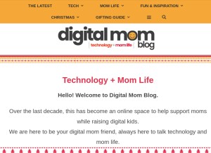 How digitalmomblog.com looks like on a tablet such as an iPad.