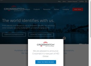 How digitalpersona.com looks like on a tablet such as an iPad.