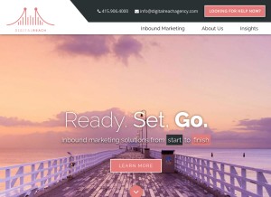 How digitalreachagency.com looks like on a tablet such as an iPad.