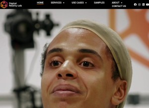 How digitalrealitylab.com looks like on a tablet such as an iPad.