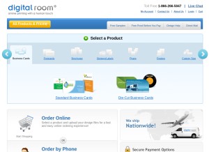 How digitalroom.com looks like on a tablet such as an iPad.