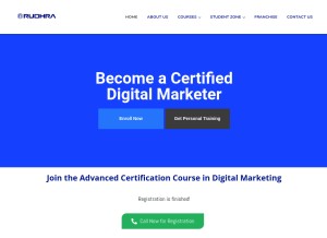 How digitalrudhra.in looks like on a tablet such as an iPad.