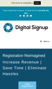 How digitalsignup.net looks like on a mobile device such as an iPhone.