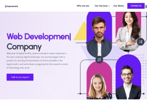 How digitalswiftly.com looks like on a tablet such as an iPad.