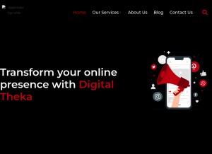 How digitaltheka.in looks like on a tablet such as an iPad.