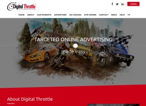 How digitalthrottle.com looks like on a tablet such as an iPad.