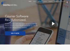 How digitalwaybill.com looks like on a tablet such as an iPad.